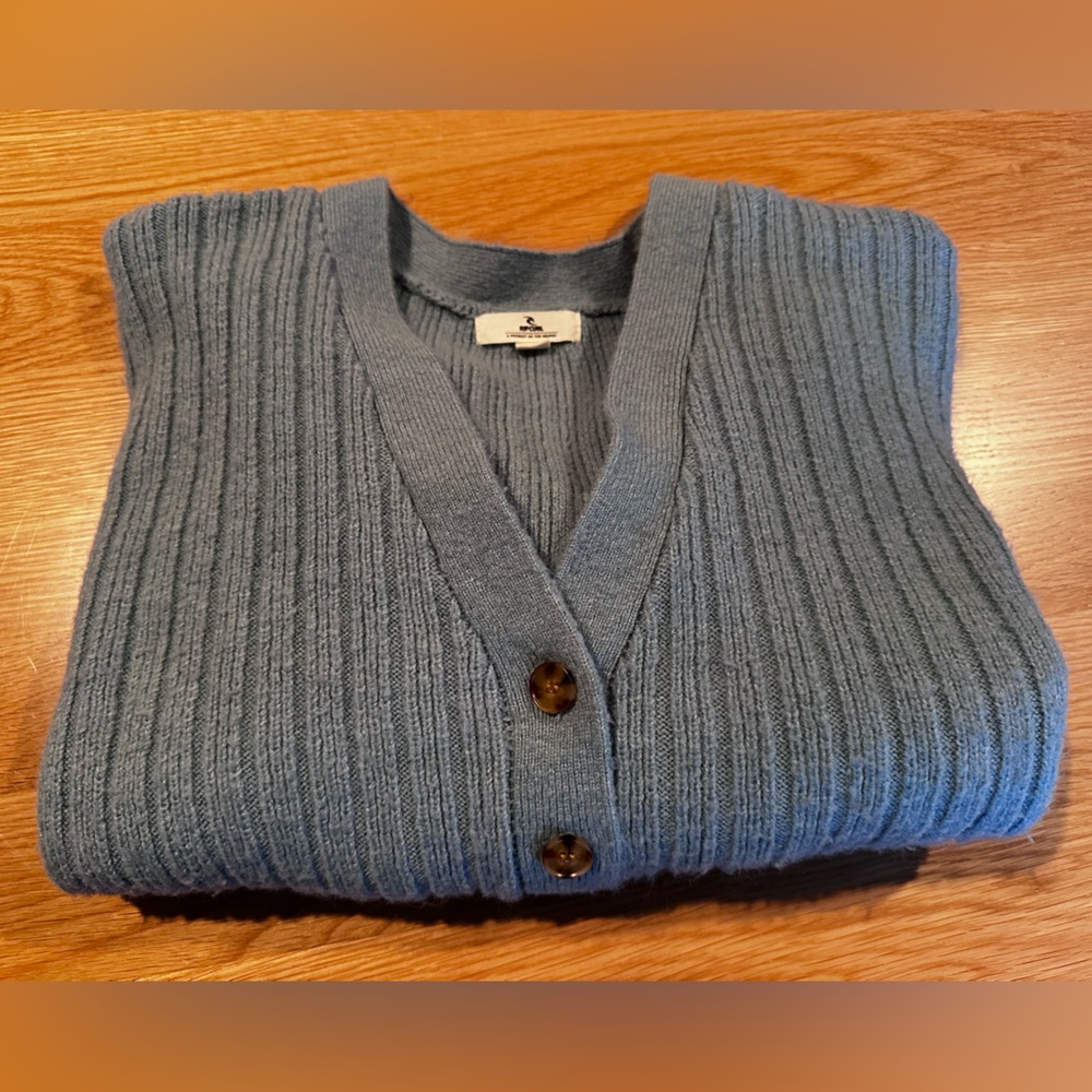 Rip Curl Afterglow Blue Knit Cardigan